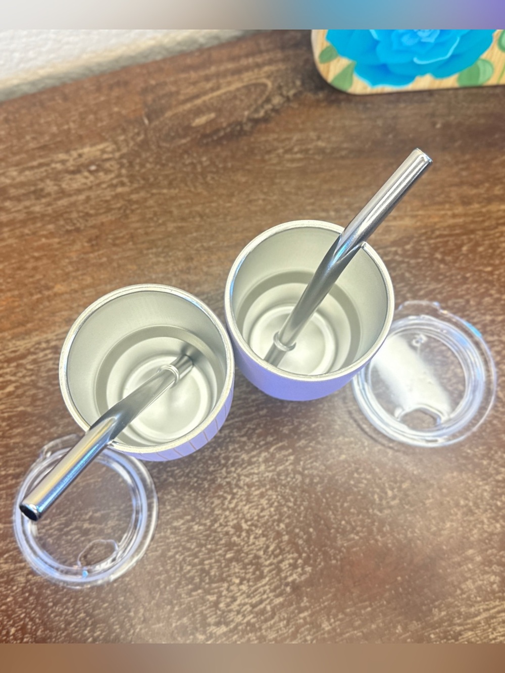Mini Tumblers with Straws in Lavender, Set of 2 (3 oz cups) β Ashland - Picture 9 of 11